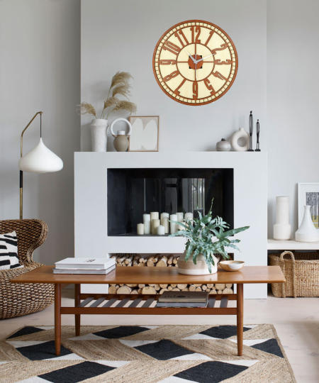 Wooden Silent Non-Ticking Wall Clock for Home Stylish Latest Designer Wall Clock for Home Living Room Bedroom Office Hall