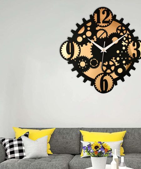 Wooden Silent Non-Ticking Wall Clock for Home Stylish Latest Designer Wall Clock for Home Living Room Bedroom Office Hall